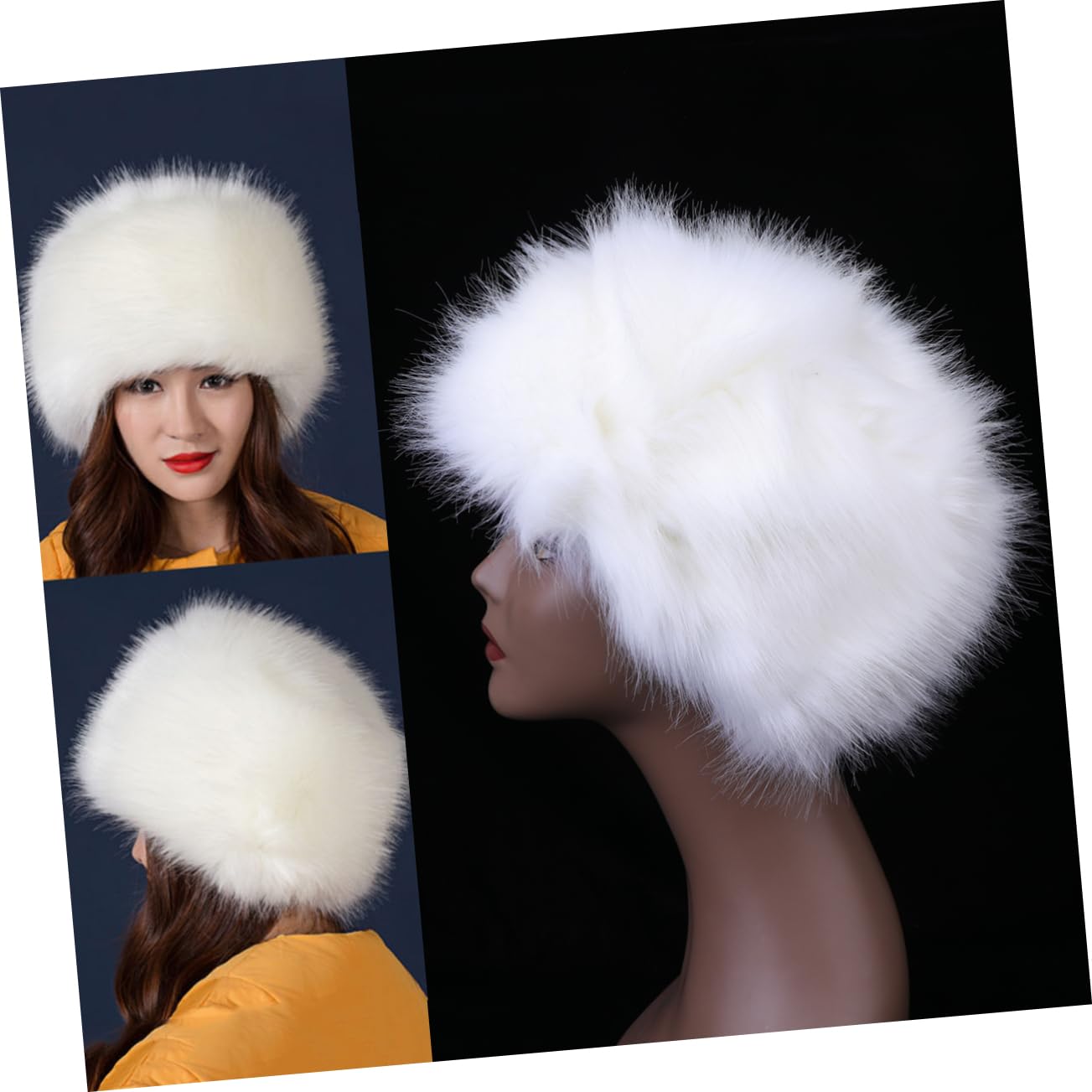 POPETPOP Cappello Di Pelliccia Delle Donne Berretto Di Protezione Dal Freddo Berretto Scaldino Del Collo Protezione Del Cranio Beanie Cappello Russo Beanie Cappelli Caldi Paraorecchie