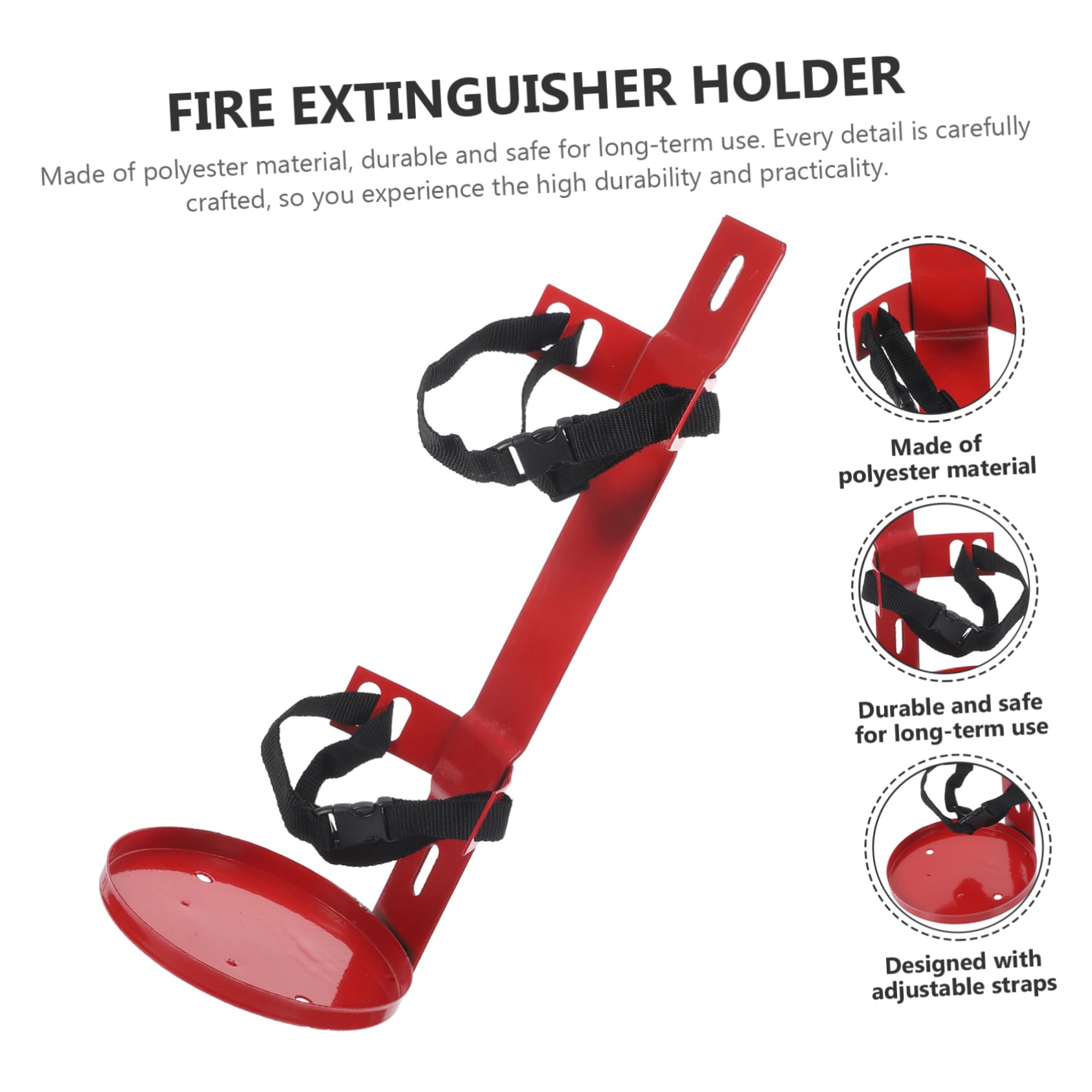 Soporte Ahorra Espacio Extintor de Incendios de Pared para Fácil de Instalar en Hierro y Poliéster y para Hogar, Oficina y Hotel