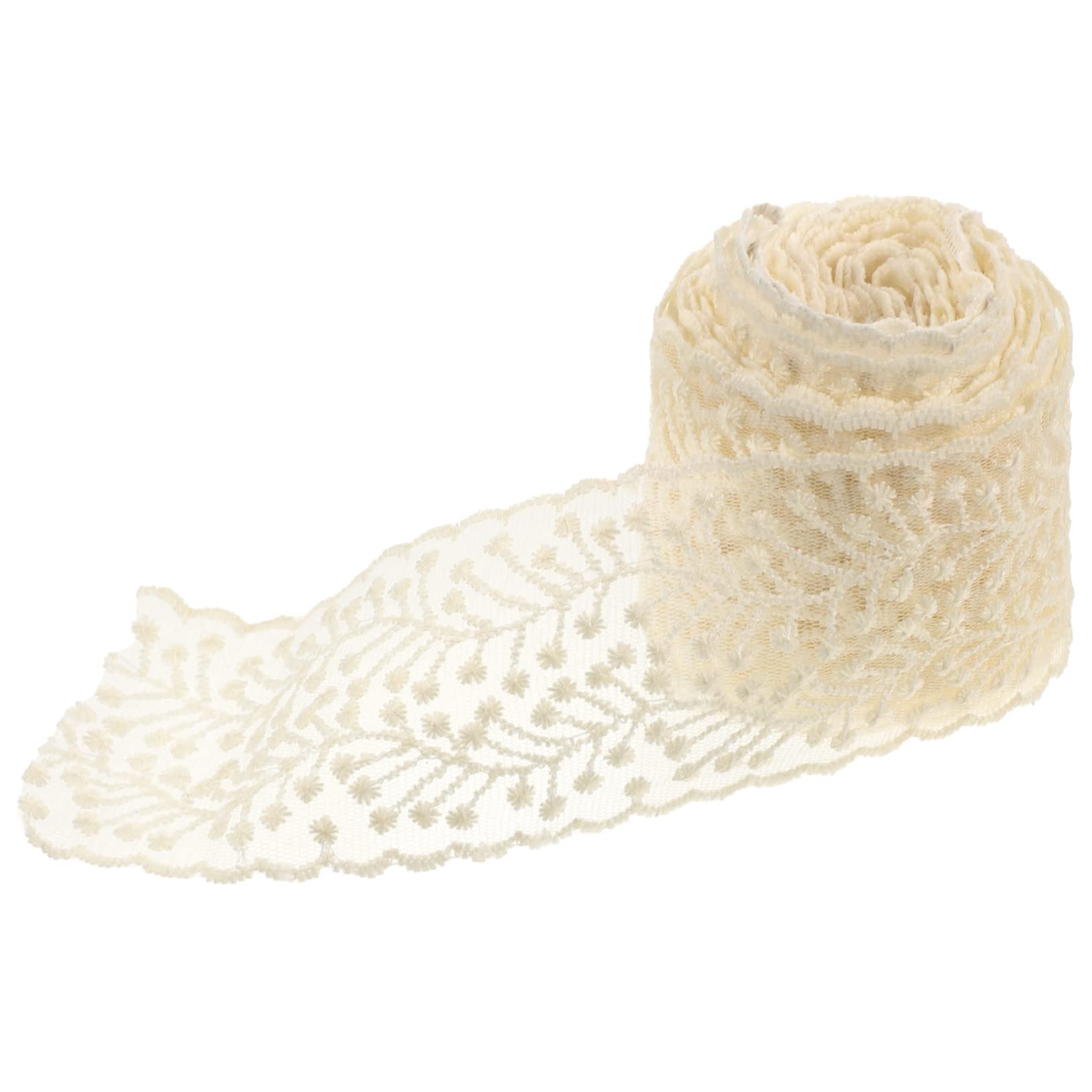 3rollos Encaje De Flores De Lazo Para Manualidades Ribete De Encaje Para Accesorios De Pelo De Para y Diseño De Ropa