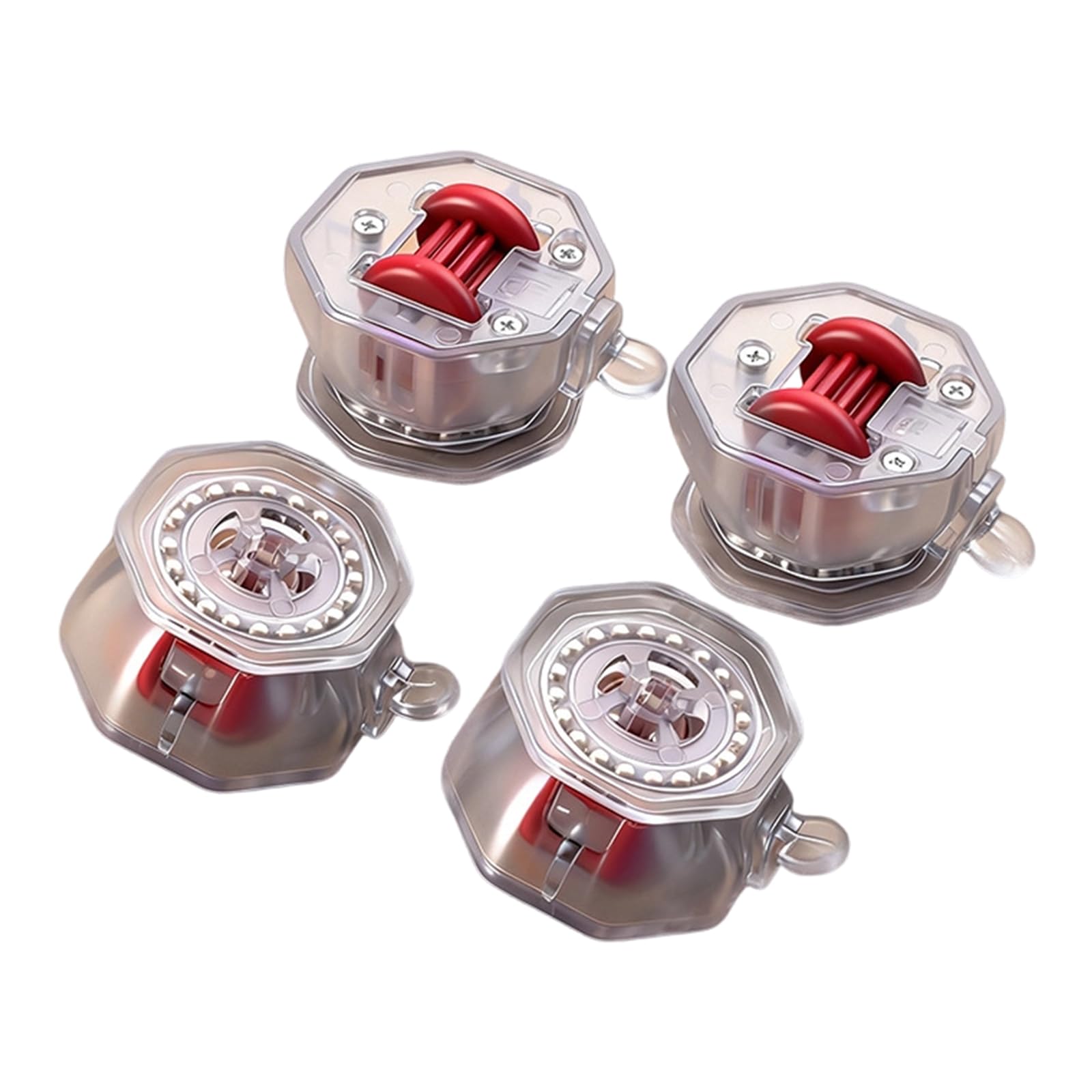 Fentency B 4Pcs Adhesive Casters Wheel None Drill Appliance Rollers 360 Degree Rotation Sticky Pulley Sliders With Rake None Drill Universals Rollers