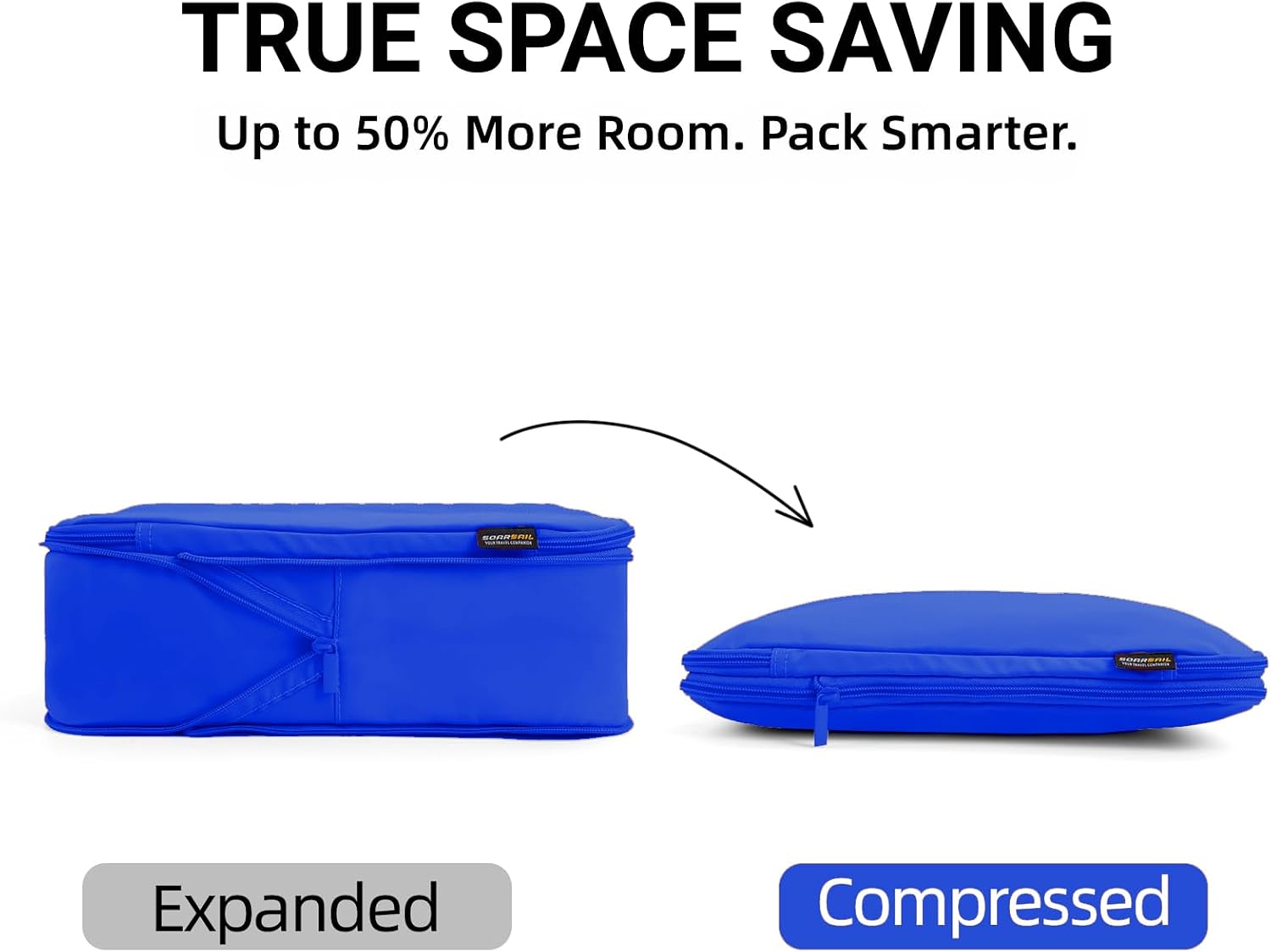 4 Piece Compression Packing Cubes for 3–7 Day Travel, Dark Blue image 2