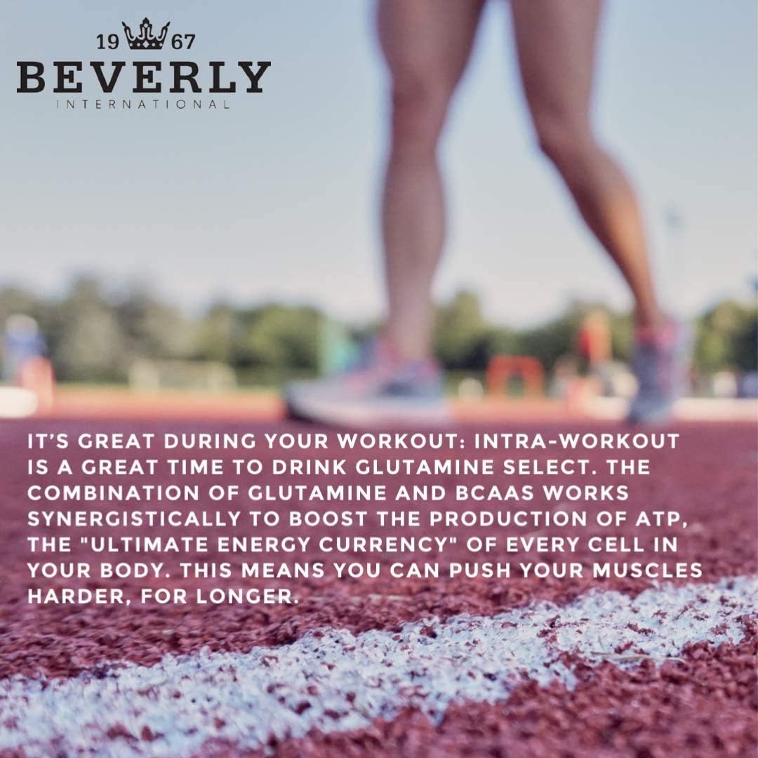 Beverly International Glutamine Select, 60 Servings. Clinically Dosed L-Glutamine and Amino Acid Formula for Lean Muscle and Recovery. Sugar-Free Powder. BCAA’s.