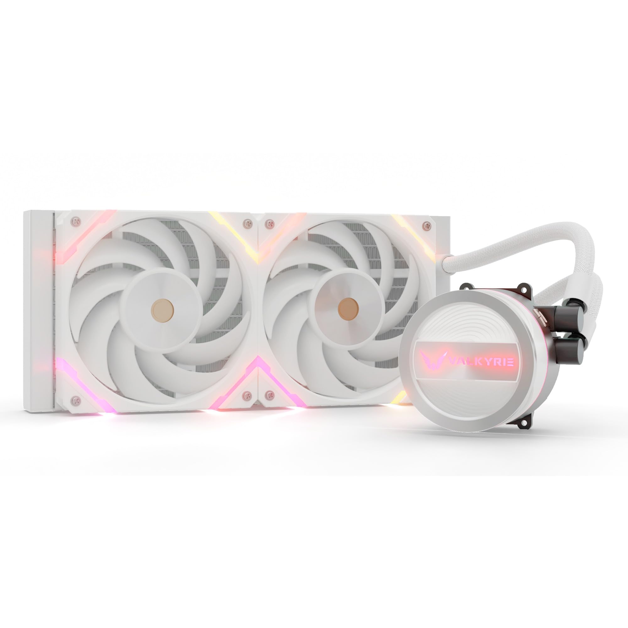 Zestaw chłodzący wodę AIO Valkyrie Dragonfang RGB - 240 mm (biały)