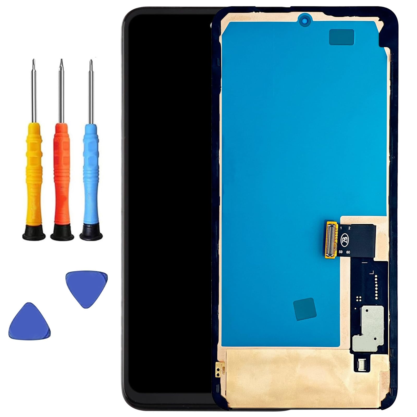 Set Sostituzione dello Schermo a LED per Smartphone Include Cornice incollata e Guida all ' Installazione Passo Passo con Vetro temperato Sicurezza