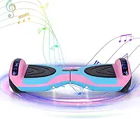 Hoverboard Elétrico com Luzes LED, 6.5 Polegadas – Skate para Crianças e Adultos