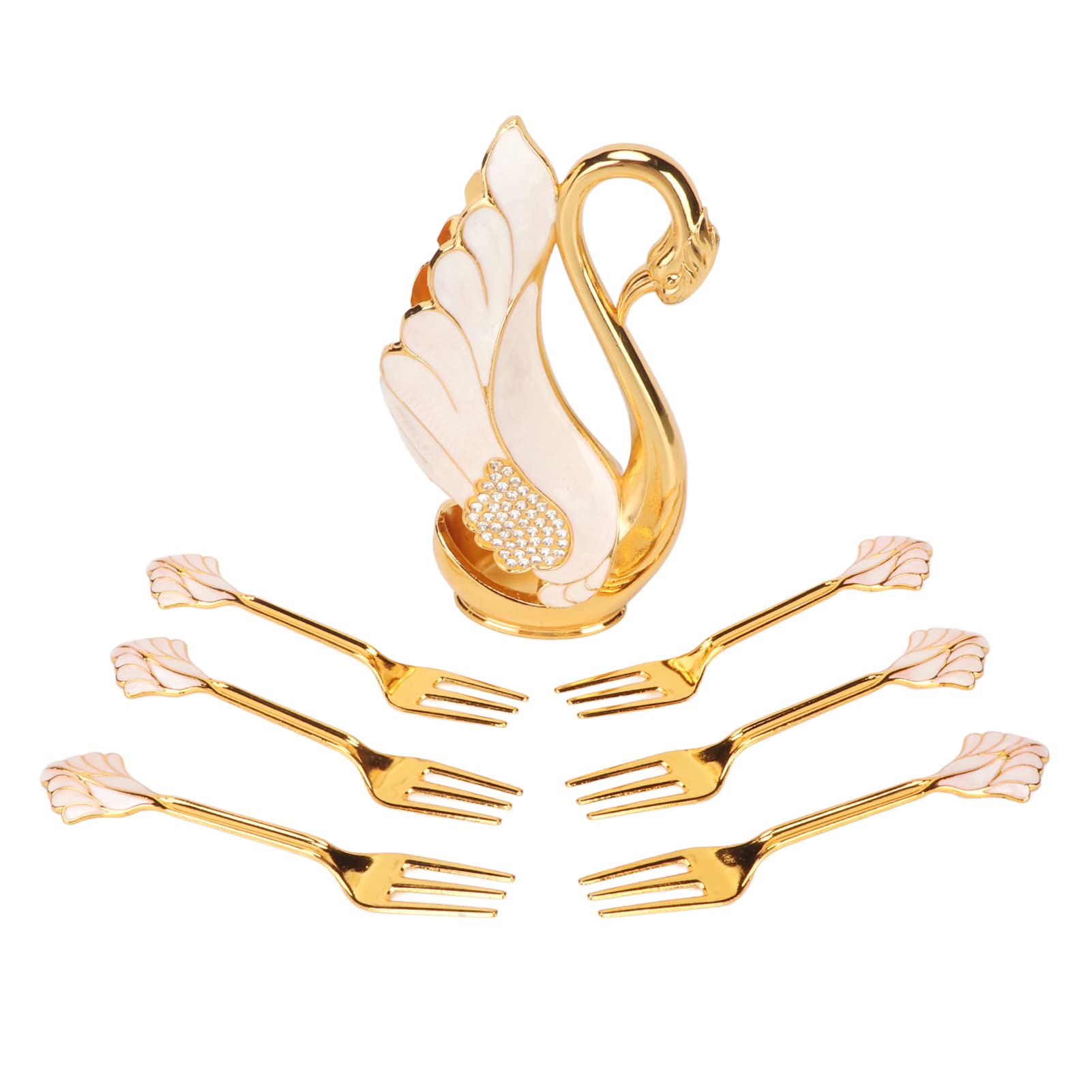 Fourchettes à café chic avec socle cygne pour sublimer vos fêtes et bistros