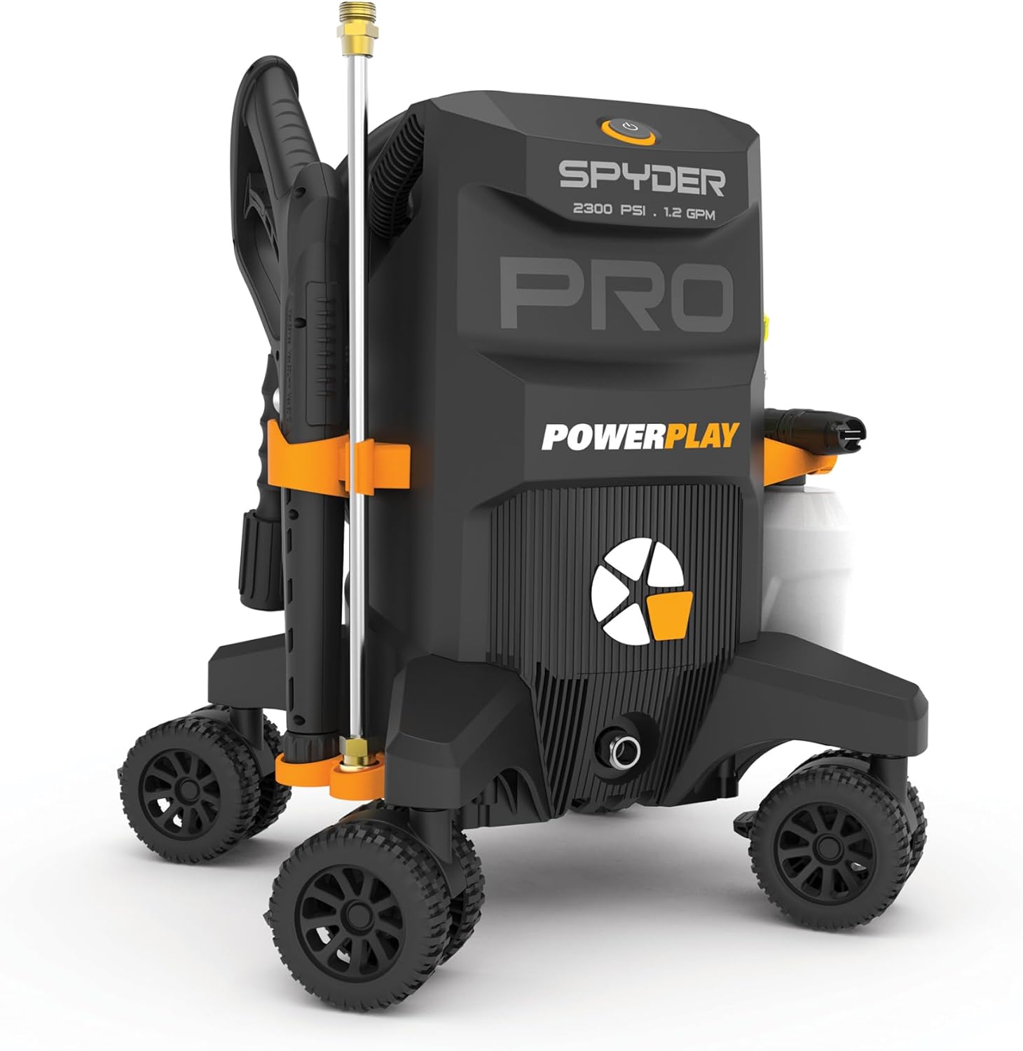 PowerPlay Spyder PRO Electric Pressure Washer SPY2300XP - 2300 Max PSI, 1.4 GPM | 1000ml High Pressure Foam Cannon Included for Powerwashing Homes, Driveways, Concrete, Vehicles and More