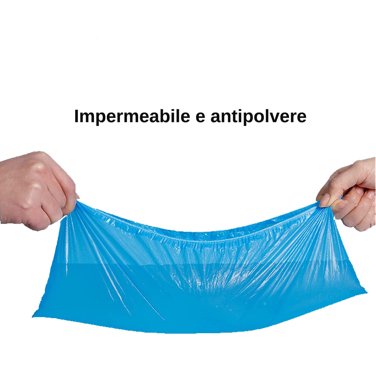 Copriscarpe Impermeabili MAQA 100 pz 42 cm Calzari Monouso USA e Getta Antiscivolo Blu