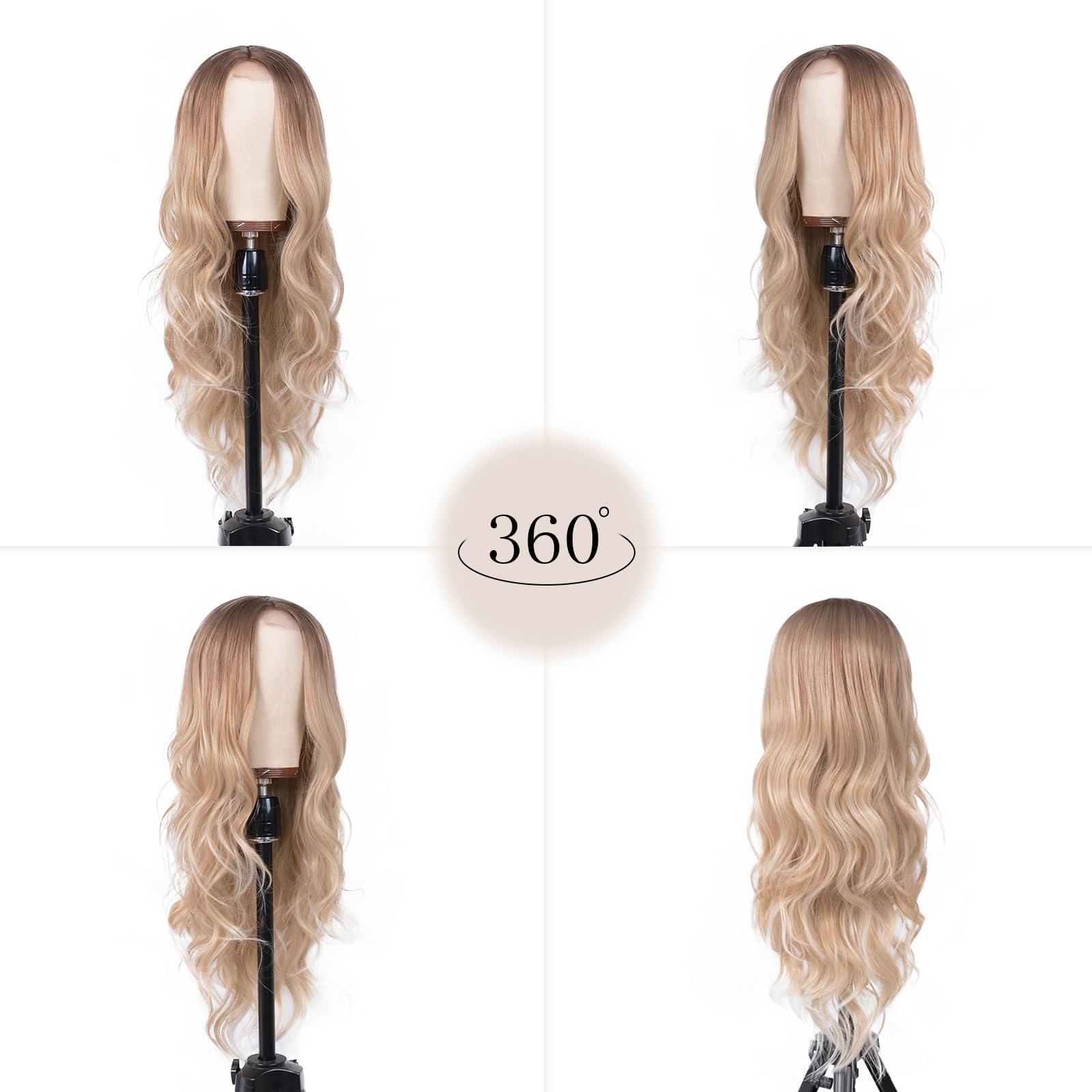 26in Brown to Blonde Wavy Wig – New Ombre Long Hairpiece – Never Worn Amazon.com : NAYOO 26 Inch Long Wavy Blonde Wig for Women  main image 4