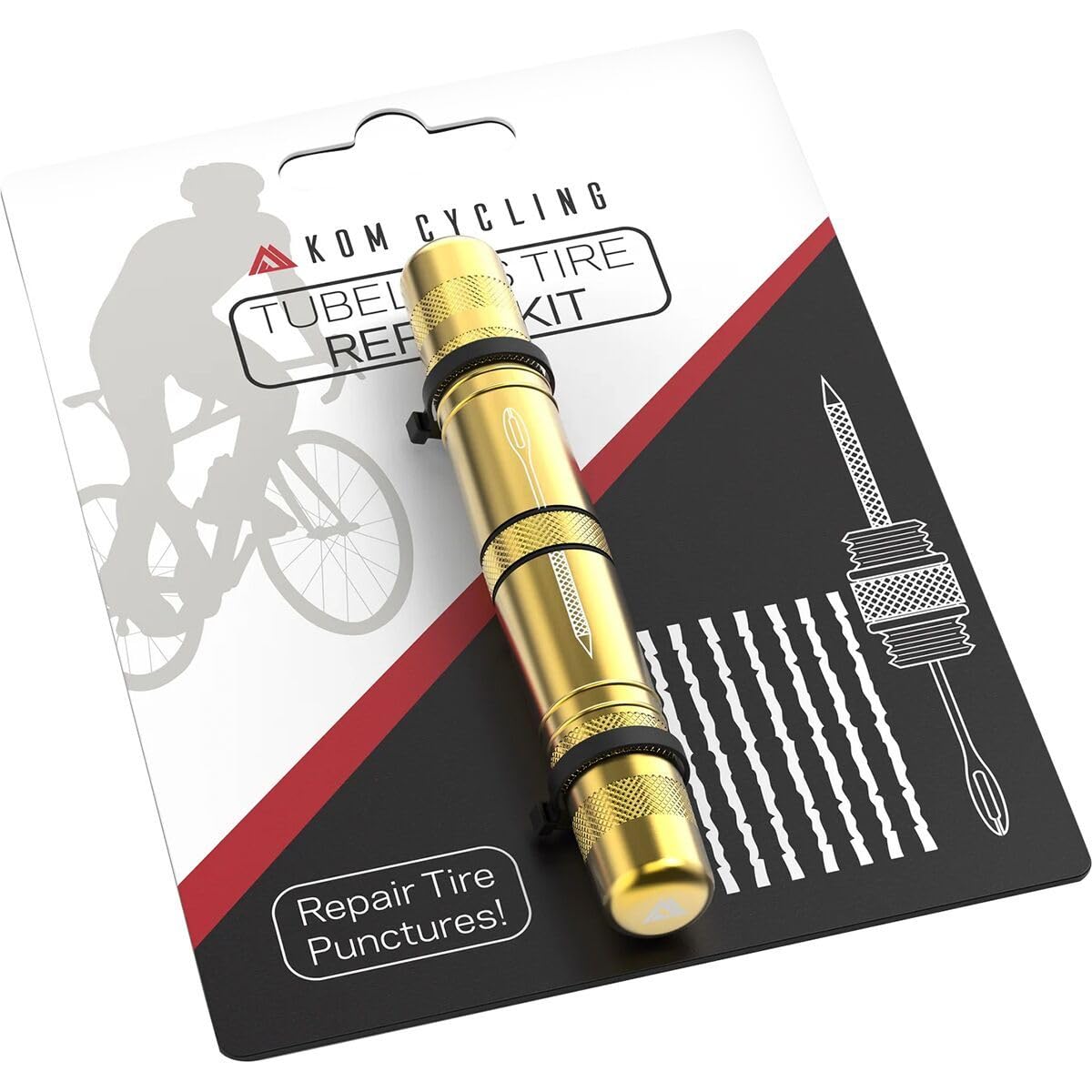 Feirdhoo Siringa Tubeless per Bicicletta – 60 ml Kit Riparazione Pneumatici Bici, 29 Pezzi Sealant Injector Set per MTB e Bici da Strada, incl, Rimozione del Nucleo della Valvola