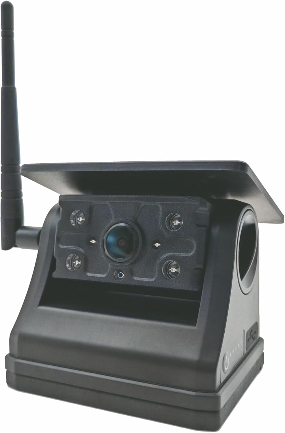 DALLUX Solar Wireless Backup Camera Monitor System Kit, 7 inch DVR Monitor+HD IP69K Waterproof Night Vision Rear View Reverse Camera for Van Trailer 5th Wheel Pickup RV Campers Motor Home