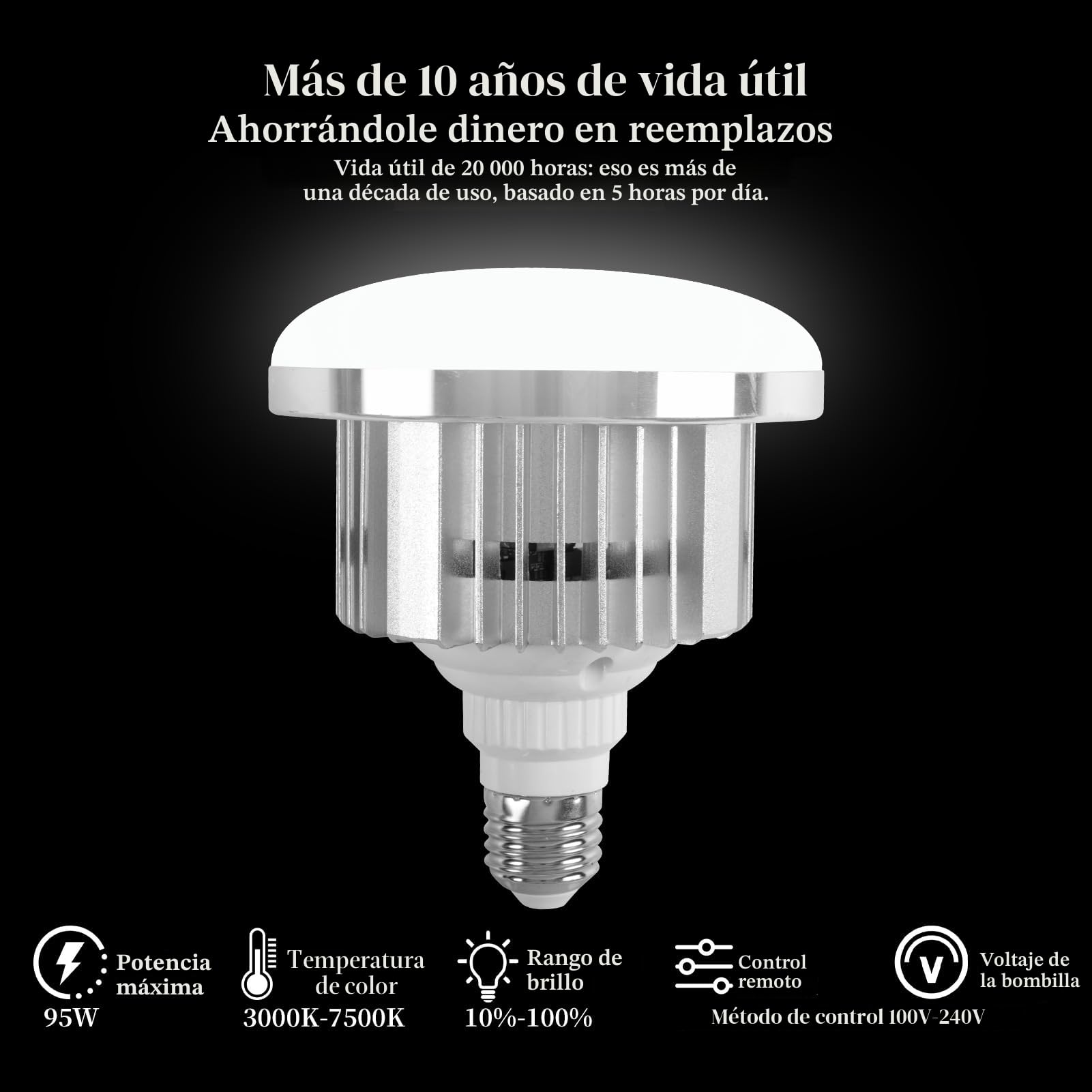 Kit de Iluminación Profesional Softbox 40 x 40 cm (2 Unidades) - Luces LED de Estudio 7500K / 5500K / 3000K, 95W E27, Brilló Ajustable, CRI97 - con 2 Trípodes, Difusores, Control Remoto y Bolsa