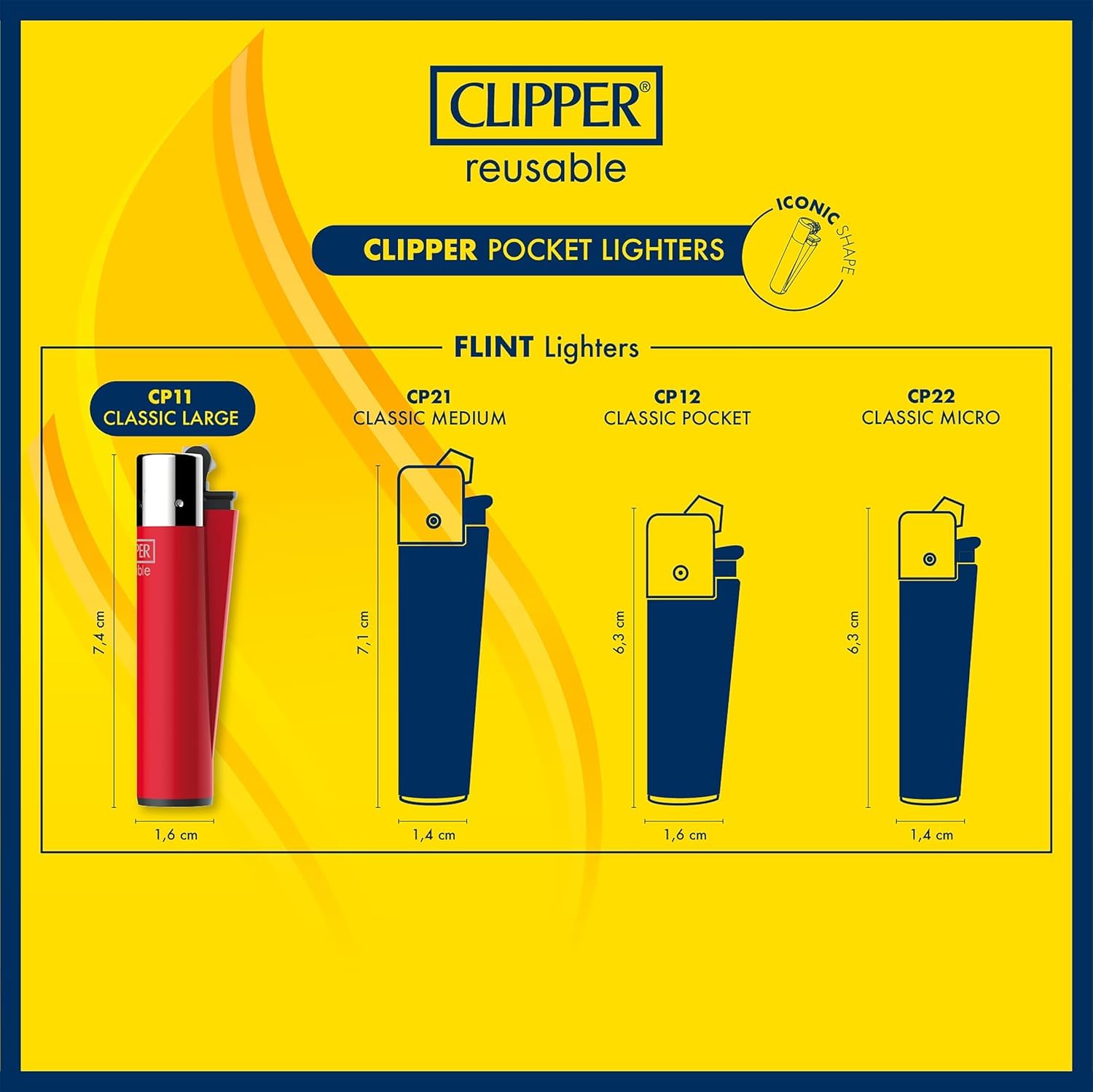HIBRON Clipper Encendedores Recargables, Colores Surtidos, Paquete de 24, Diseño Clásico (24 mecheros, 24.0, Unidad)