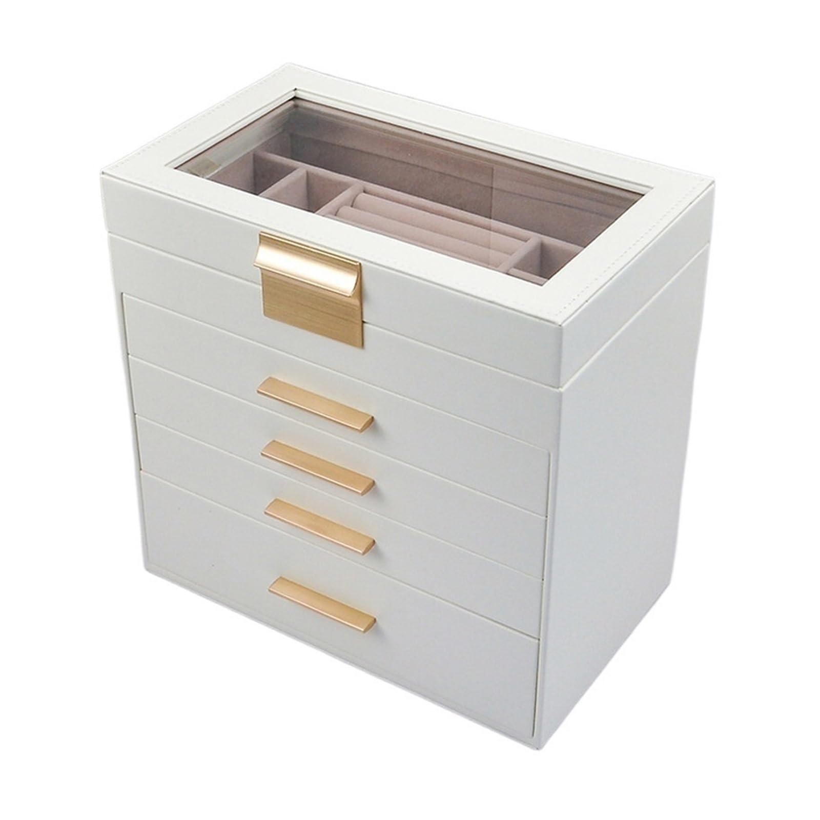 Shihan-2015 Jewelry Organizer Luxury Jewelry Box Large Capacity Multi-Tiered Storage For Earrings, Rings, Necklaces, Bracelets, And More Jewelry Storage Case(White)