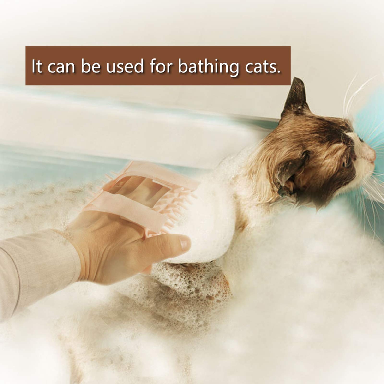 Cat Pet Self Grooming Comb Brush - Multi Functional Catnip Flavor Corner Massage Glove Tool for Kitten Puppy Relaxing, Extra Soft Silicone Pins Handy Hair Shedding Trimming - image 5