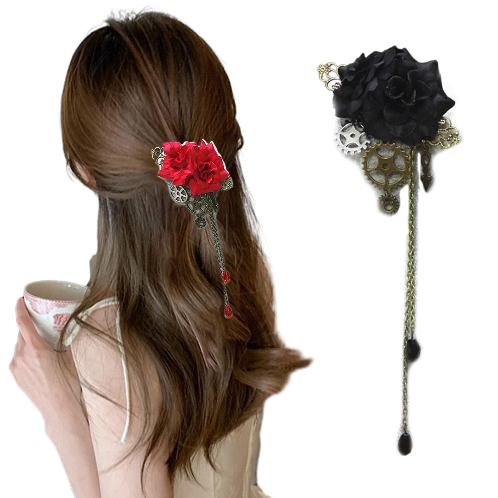 Spilla vintage Steampunk per donne – Fermaglio per capelli a