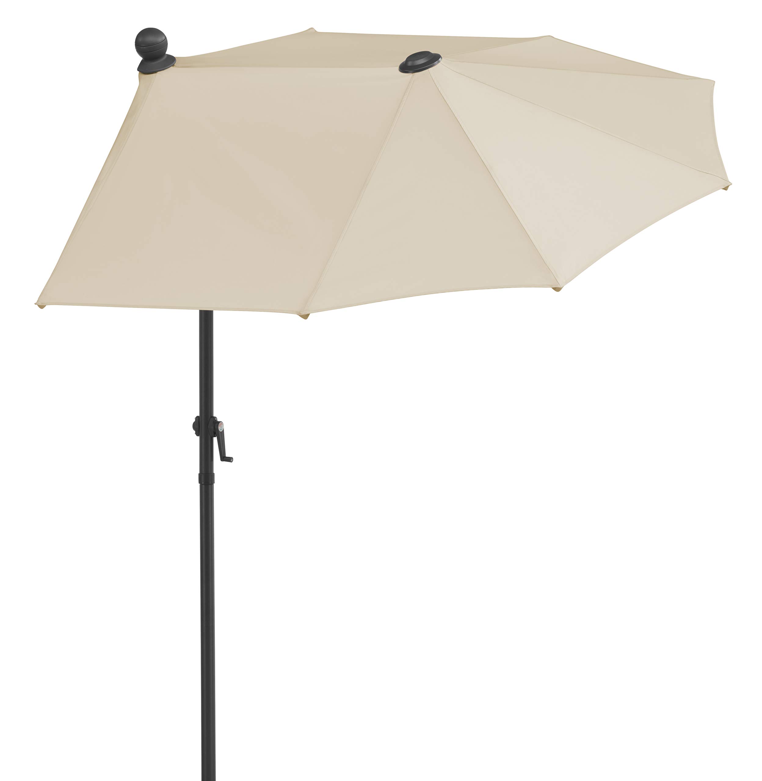 Schneider Sonnenschirm Salerno mezza, natur, 150x150 cm rechteckig, Gestell Stahl, Bespannung Polyester, 5.94 kg