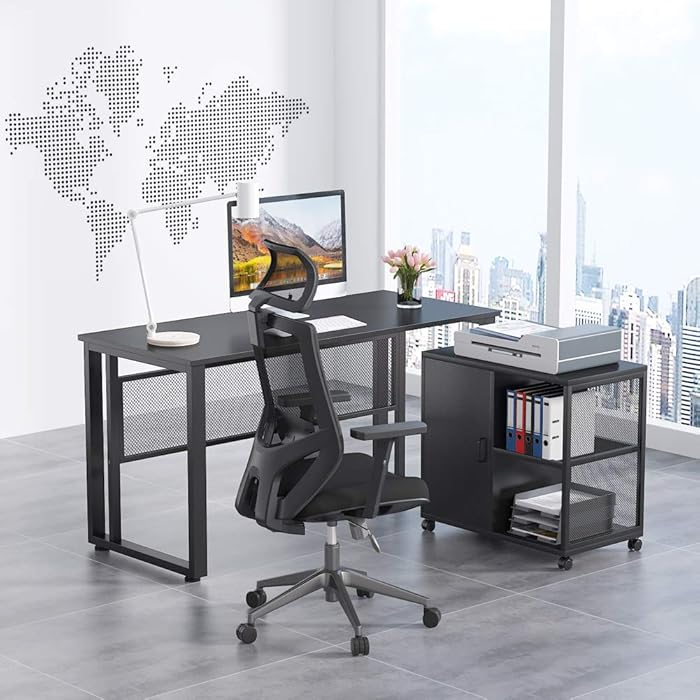Buy Computer Desk Office Desk with File Tribesigns 55 inch L