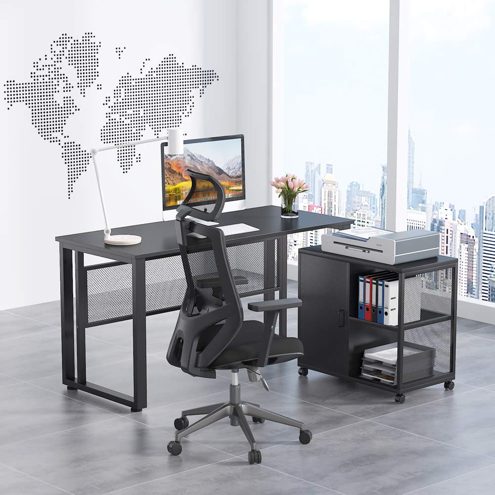 Buy Computer Desk Office Desk with File Tribesigns 55 inch L