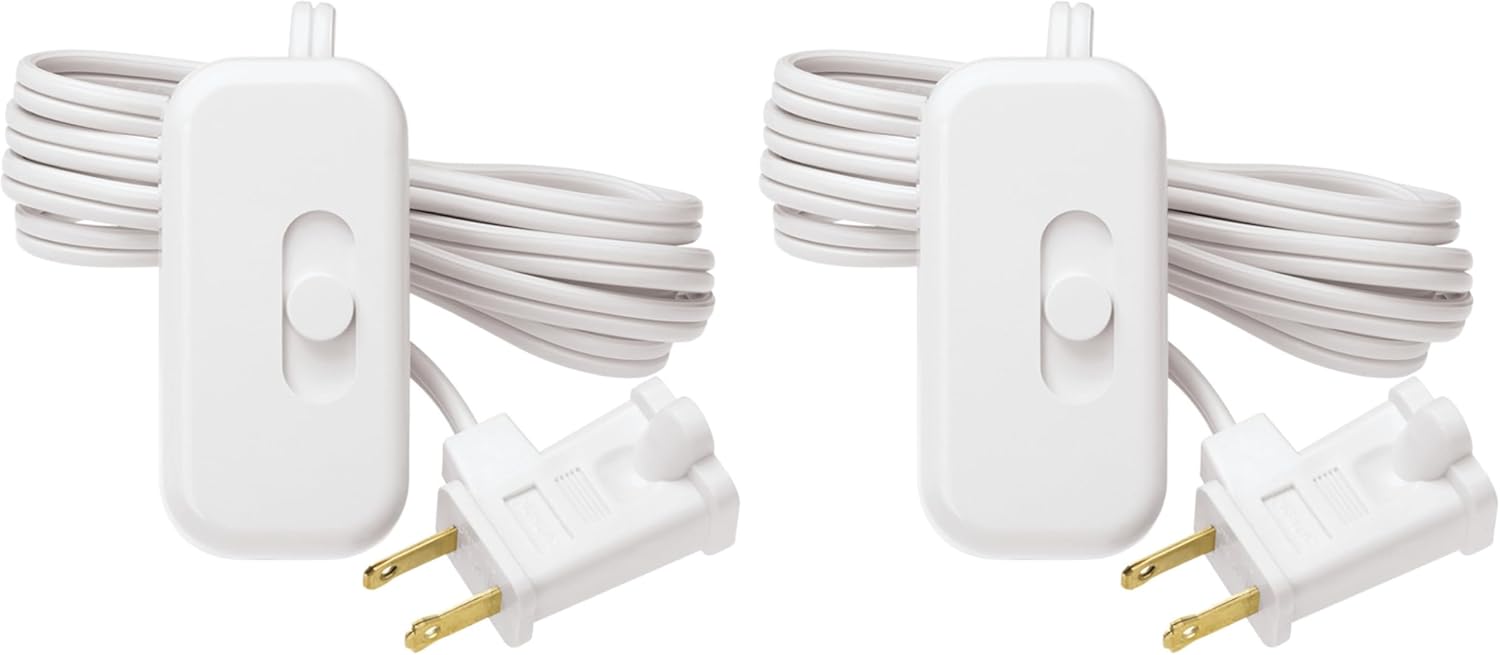 Lutron Credenza LED+ 100-Watt Plug-in Lamp Dimmer Switch, TTCL-100H-WH-2, White (2 Pack)