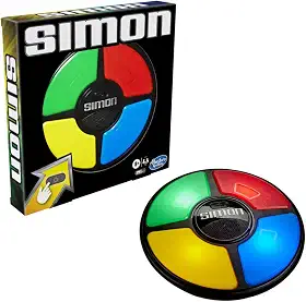 Hasbro Gaming Jogo de Memória Simon Versão Clássica, jogo infantil com sons e luzes para 1 ou mais jogadores, presente para crianças acima de 8 anos