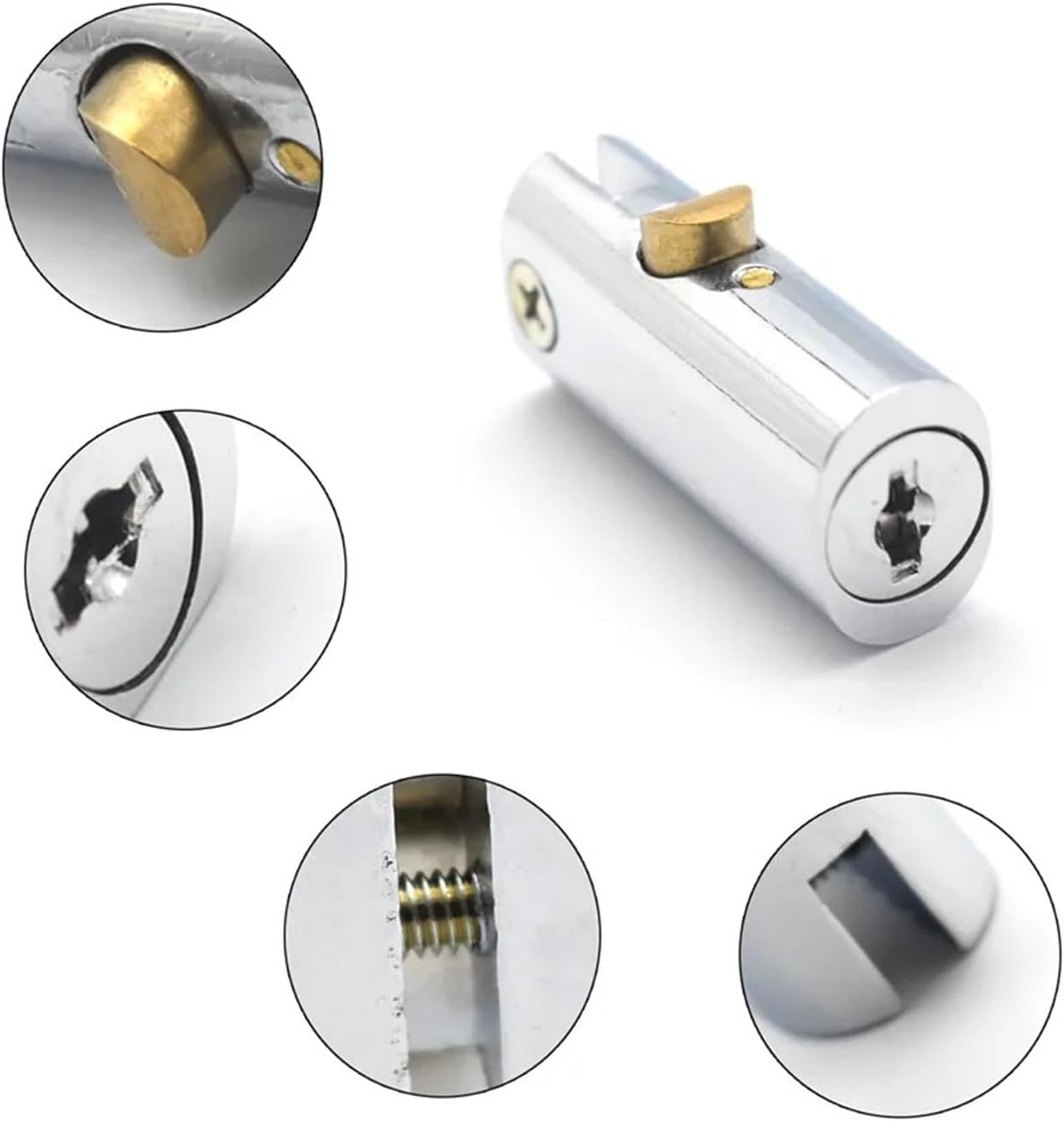 Push Sliding Cabinet Lock Cylinder for Tool Box File Cabinet Office Drawer Air Storage-Box JA41 1Pcs(Same Key)