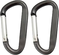 Vista 10 de Lindo clip de mosquetón, anillo Caribeener D de aleación de aluminio de 3 pulgadas, gancho de resorte para clip de llavero