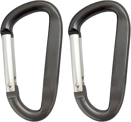 Miniatura 10 de Lindo clip de mosquetón, anillo Caribeener D de aleación de aluminio de 3 pulgadas, gancho de resorte para clip de llavero