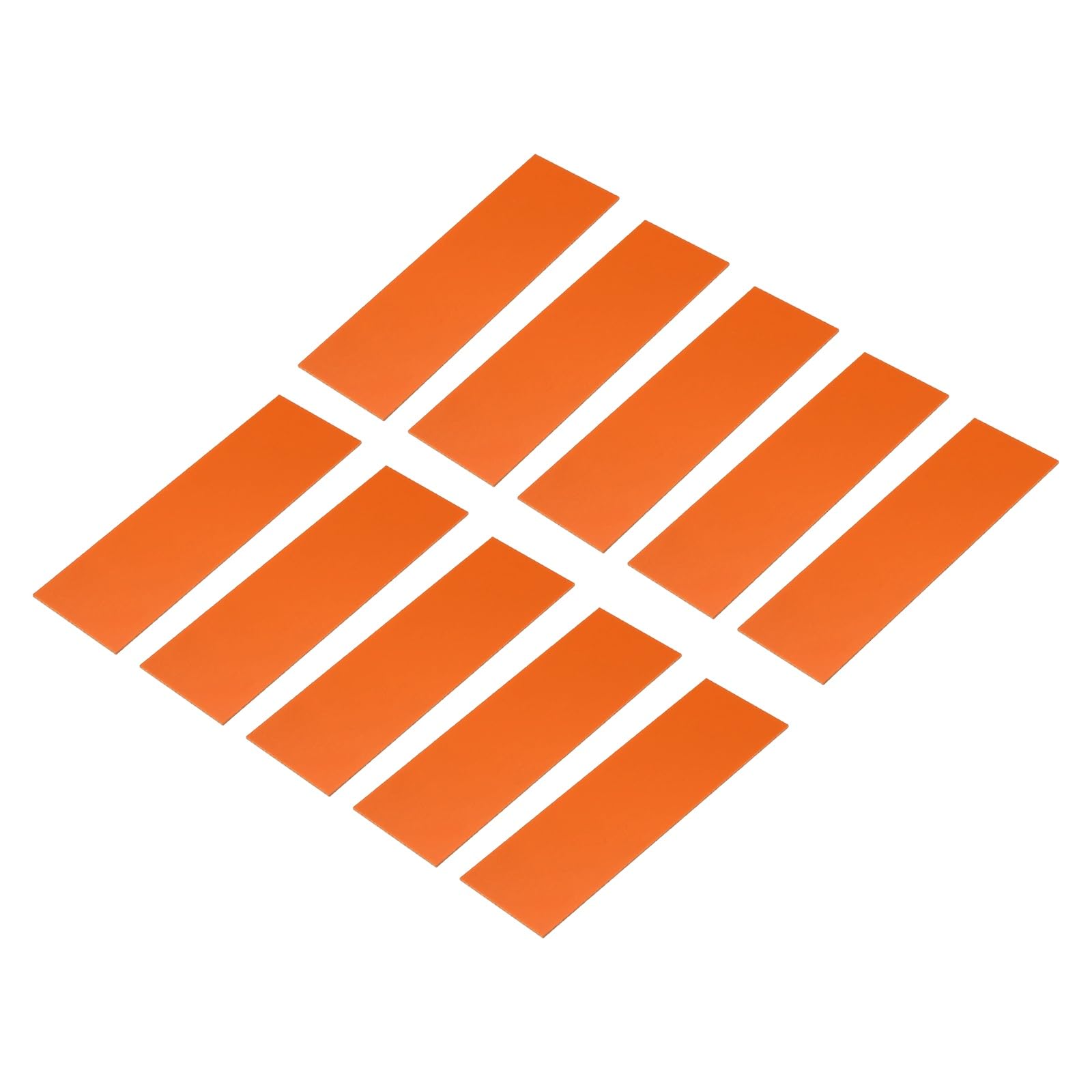 sourcing map 10Pcs Knife Handle Liner 6" x 2" x 0.06" G10 Spacer Sheets Handle Liners Material for Knife Scales Slabs Making Supplies Tool, Orange Yellow