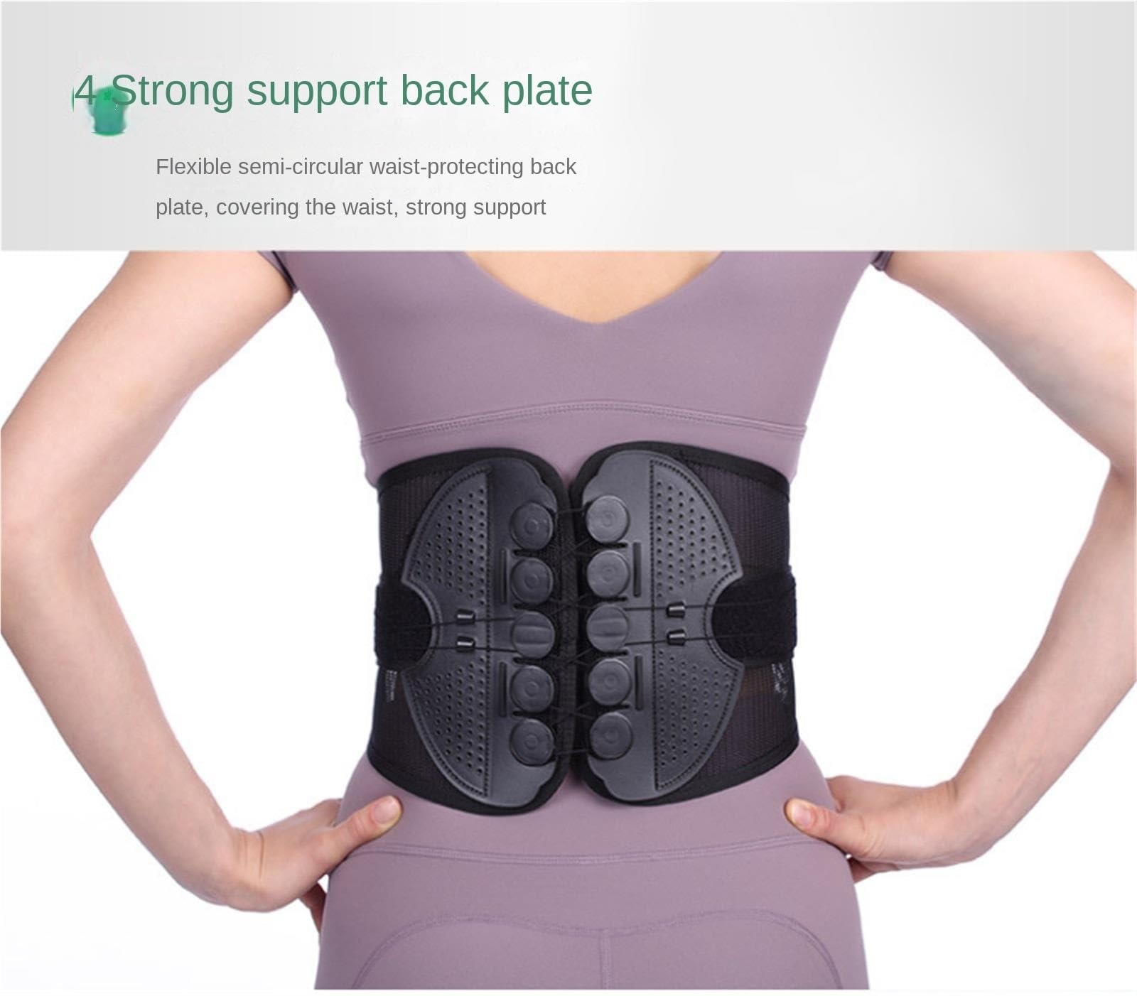 MMRTDJDR Fitness pas wyszczuplający podparcie pleców z poduszką masującą pas biodrowy z siatką powietrzną sportowy pas kształtujący sylwetkę unisex wyszczuplający brzuch Cincher