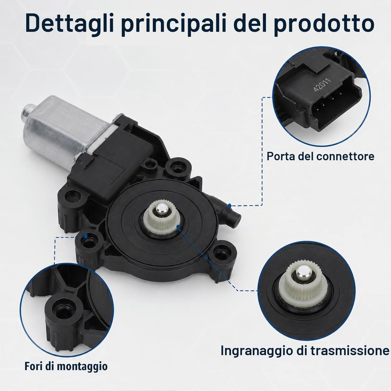 Motore per Alzacristallo Elettrico, 82450 2P010 Motore per Finestrino per Portiera Auto, Motore di Sollevamento per Finestrino Anteriore Universale Lato Guida Ad Alte Prestazioni