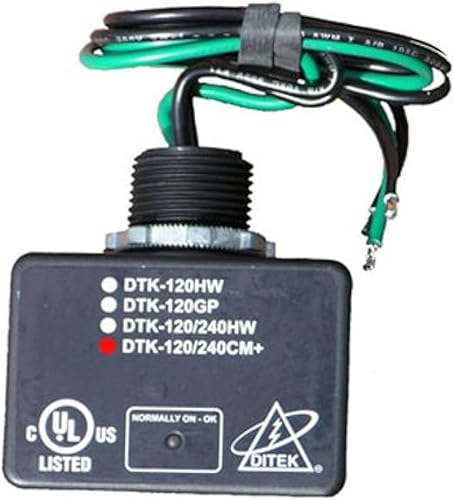 Miniatura 2 de DiTek Protector contra sobretensiones DTK-120/240HW • 120/240 voltios • Protección máxima de 72,000 amperios • Protector contra sobretensiones de