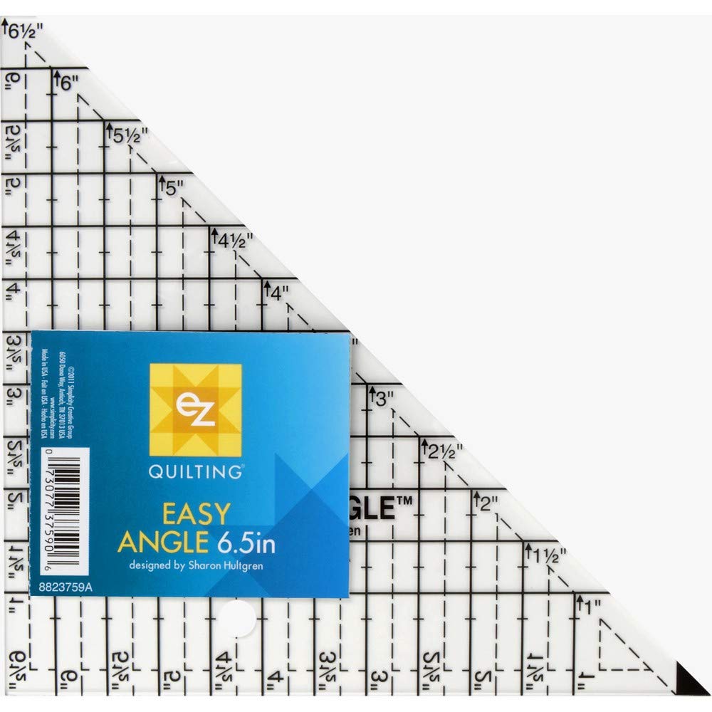 EZ Quilting 8823759A Easy Angle Acrylic Template, 6.5-inch, Acrylique