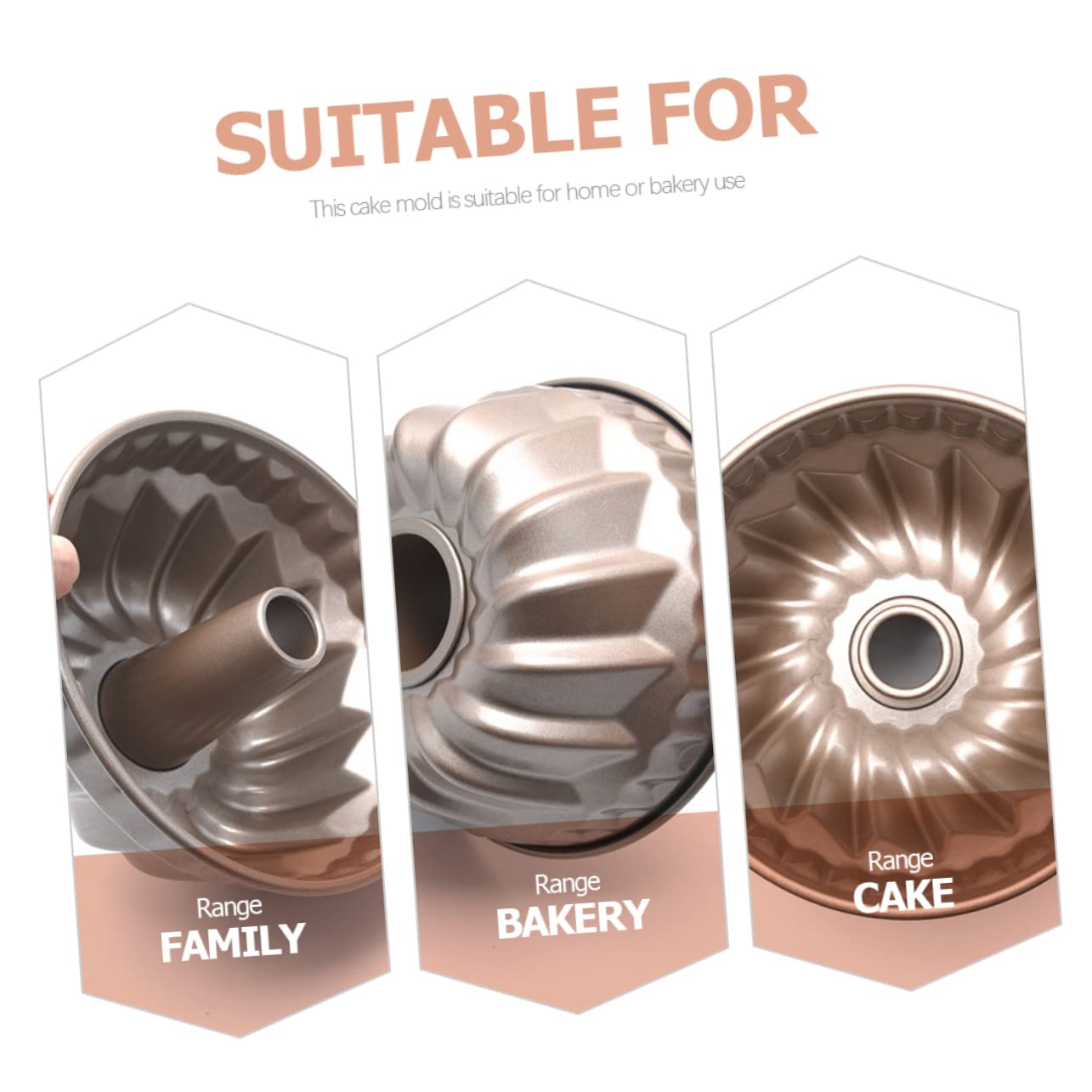 TOPBATHY 5 Piezas Molde de torta molde quiche e brownie e bizcocho cacerola es de postre es para pasteles para cocinar vapor e de pastel de pan acero carbono Golden