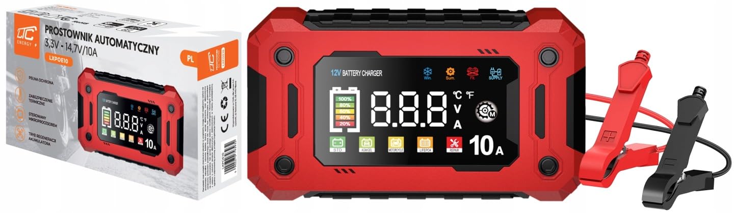Caricabatterie per batterie AGM LiFePO4 10 A, funzionamento automatico LTC Energy