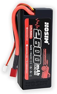 Hosim 7.4V 2600mAh Lipo Battery 25C RC Car Truck RC Vehicles Boat Battery Fit for X08 X07 X07W High Speed RC Cars 1/10 Scale Remote Control Car Battery