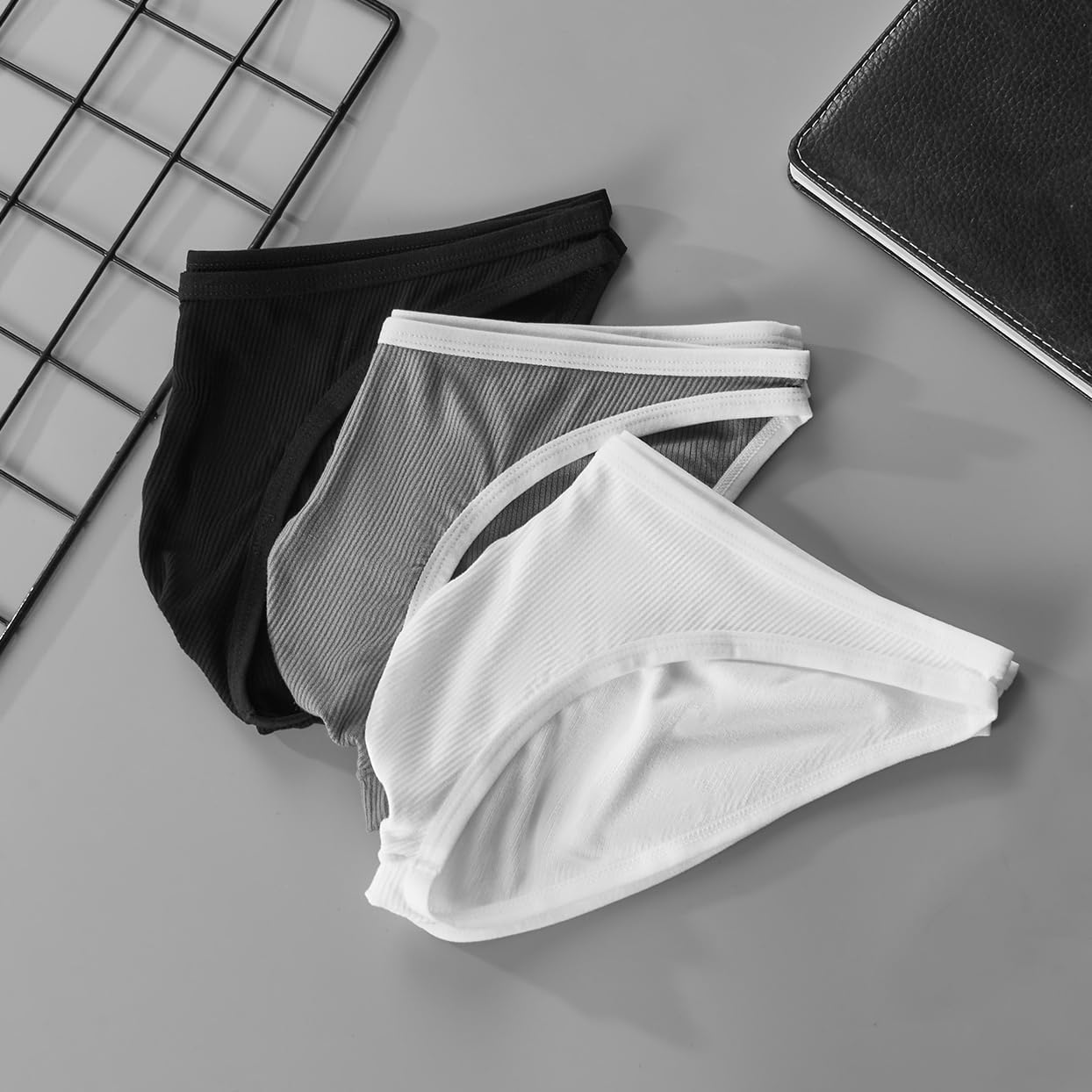 Men's Low Rise Breathable Pouch Comfort Elastic Underwear Briefs Packs