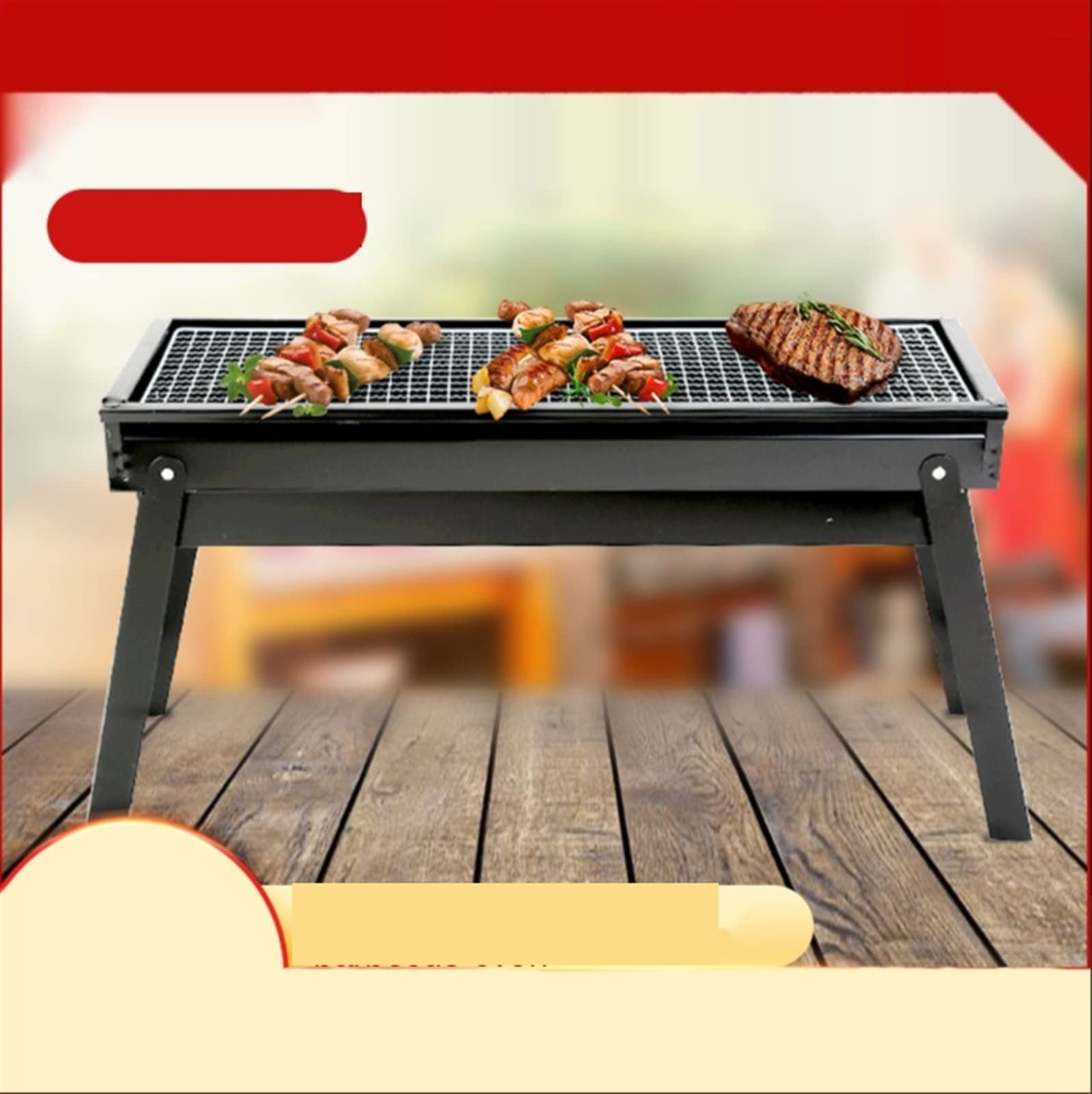 Grill Ogrodowy Przenośny Składany Grill Ze Stali Nierdzewnej Grill Kempingowy Domowy Mini Grill Na Węgiel Drzewny Piec