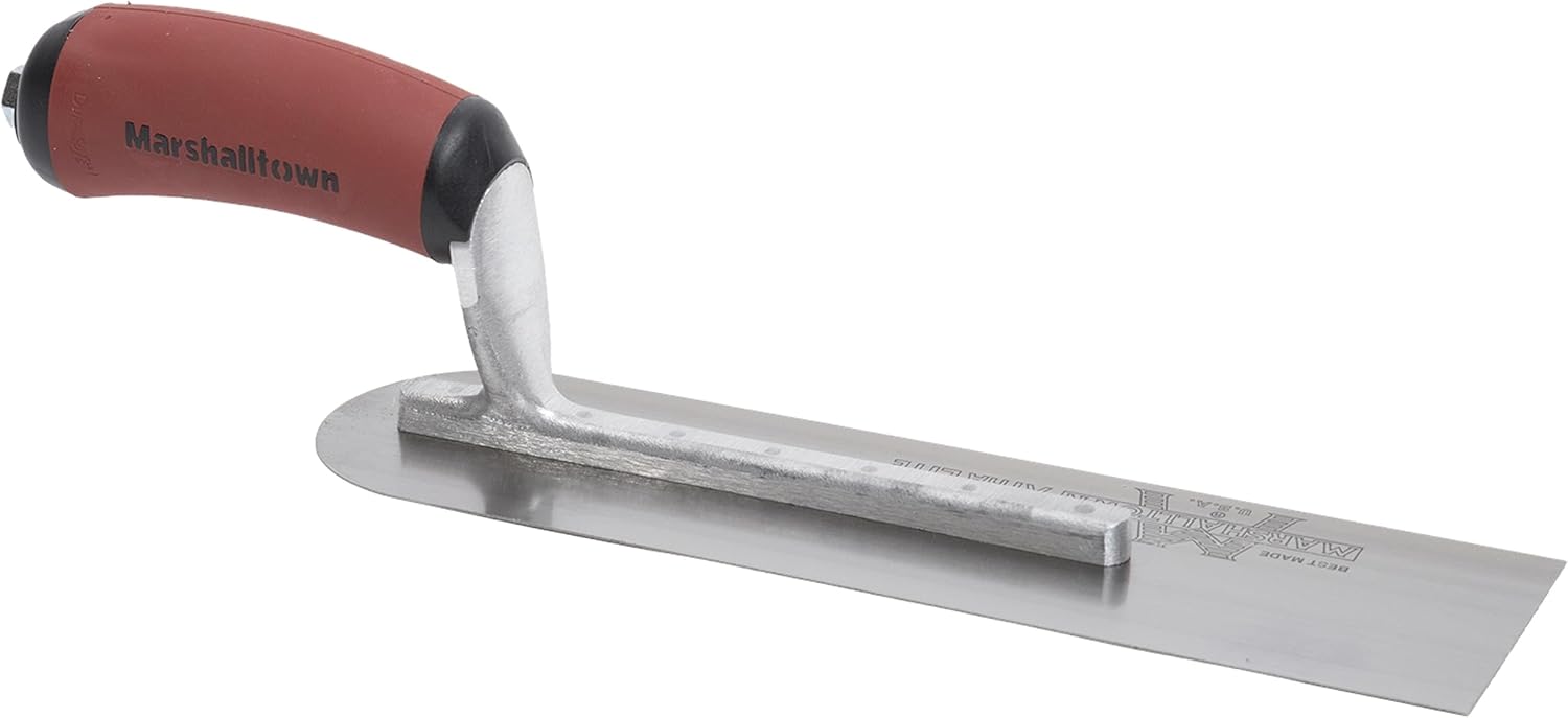 Marshalltown Pipe Trowels, Easy Finish Around Pipes, Hardened Steel, Xtralite Mounting, DuraSoft Handle, Made in The USA, MPT105D