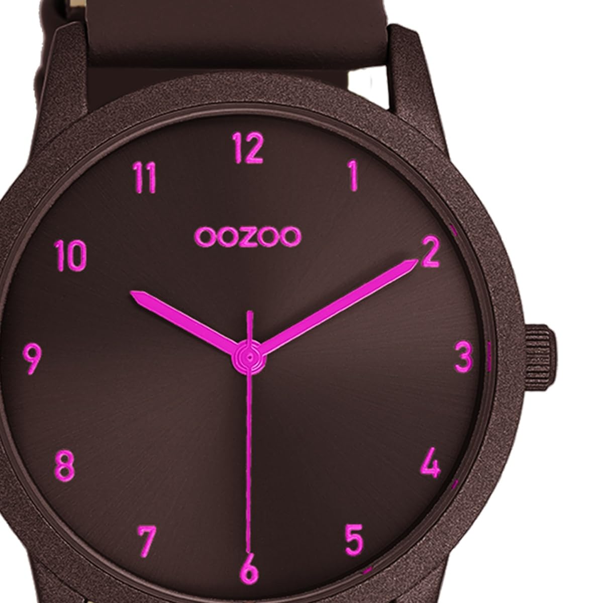 Oozoo C11647 Damenuhr braunes Lederband braunes Sunray Zifferblatt Mineralglas 38 mm Japanisches Quarzwerk