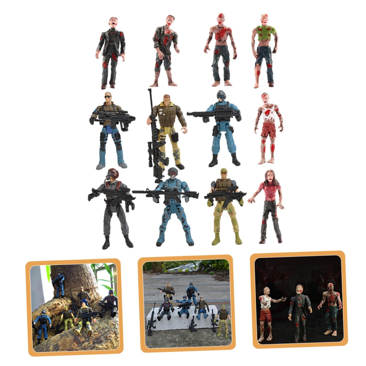 Hemobllo Set di Soldatini Giocattolo Militari Articolati 10cm in Plastica