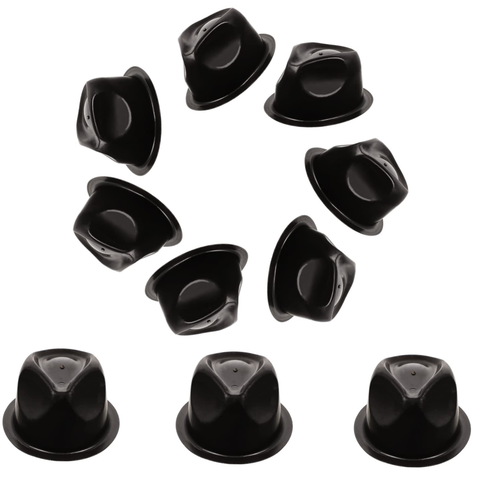 Abaodam Soporte para Sombreros de Pvc Negro, Herramienta de Exhibición Compacta y Ligera para Tienda o Casa, 10 Piezas para Mantener Sombreros en Forma