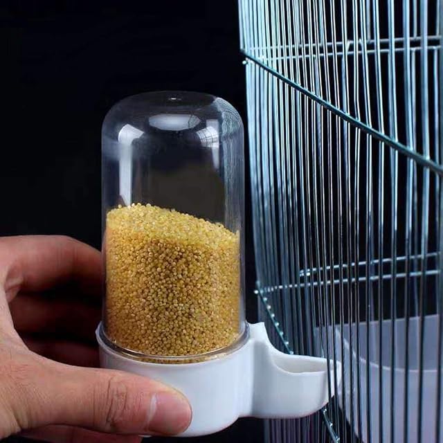 Foto 6 de 8 de YUOIUX 2 unidades de comedero para pájaros, dispensador de agua para loro, periquito, cacatúa, conure