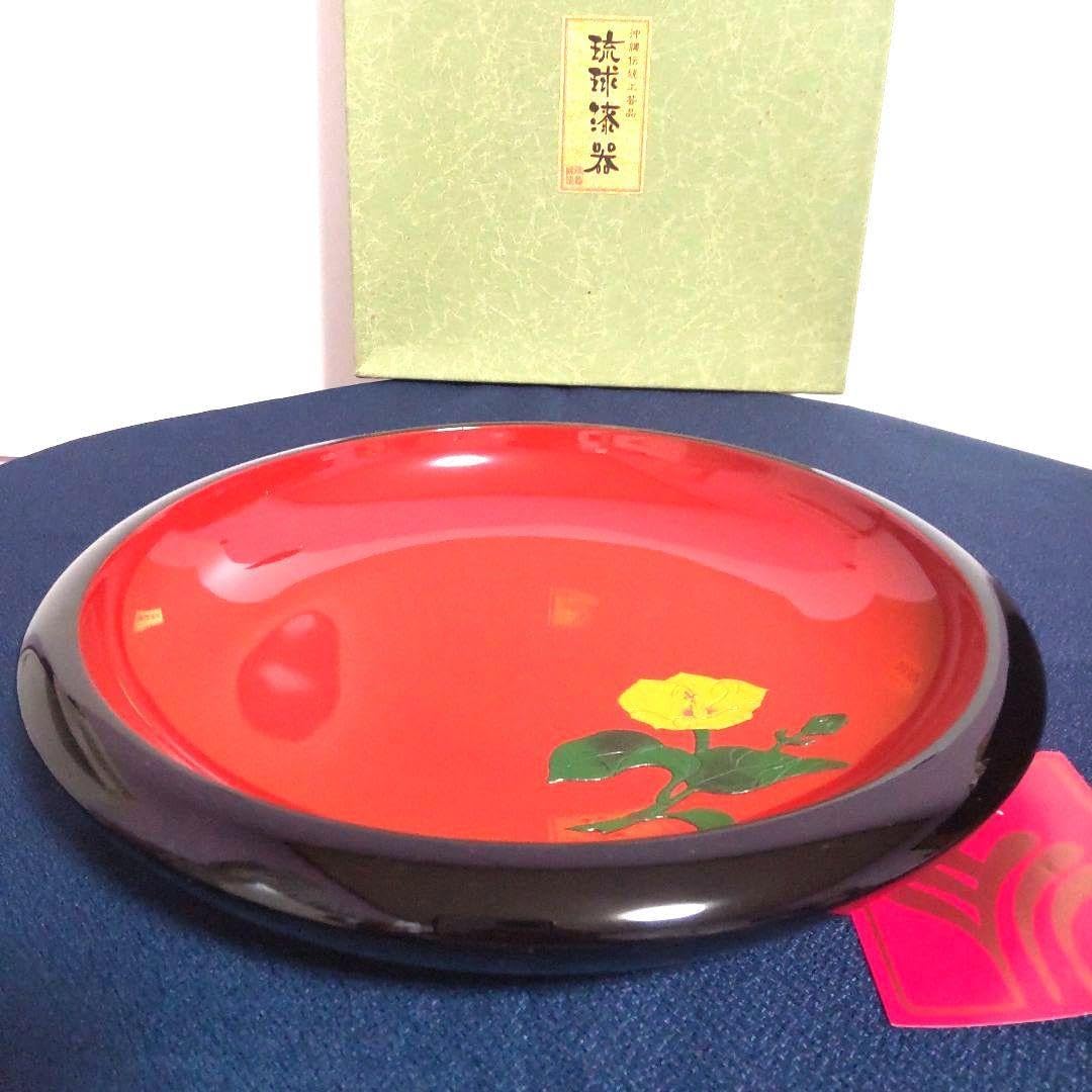 琉球漆器 伝統工芸品 沖縄 イエロー ハイビスカス 箱付 琉球漆器 伝統工芸品 沖縄 イエロー ハイビスカス Amazon.co.jp