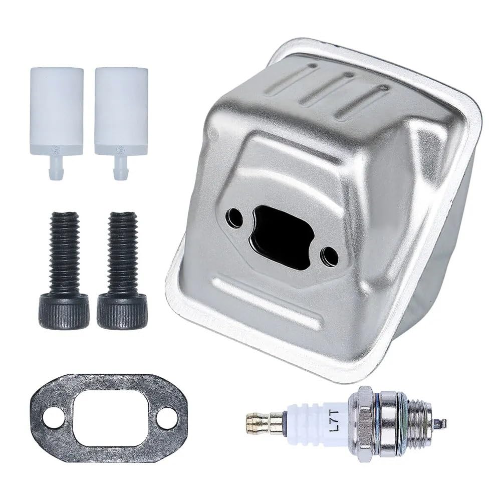 Kit de filtro de tornillo compatible con bujías de gasolina de motosierra 450, 445 y 445e W, repuestos OEM 544147702