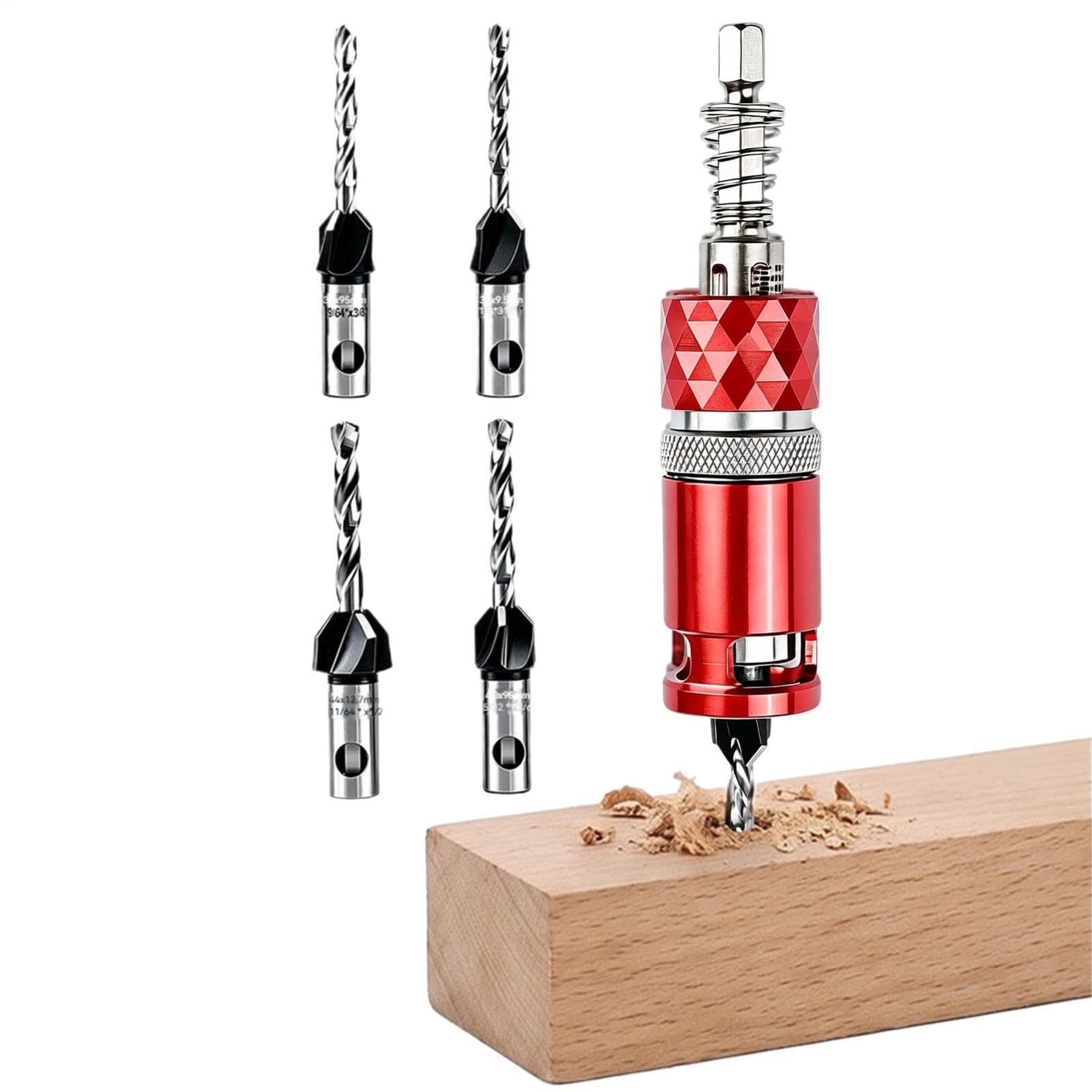 Juego de brocas avellanadoras para madera Semiautomáticas de Trabajo