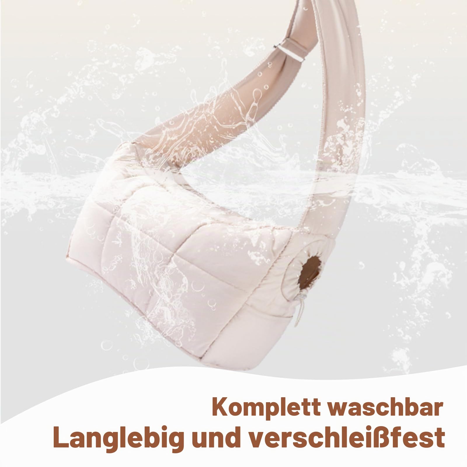 Hundetasche, mini Haustiertasche,Atmungsaktiver Haustier-Tragebeutel mit Sicherheitsverschluss,für den Spaziergang, Aktivitäten im Freien und Ausflüge am Wochenende (Grau)