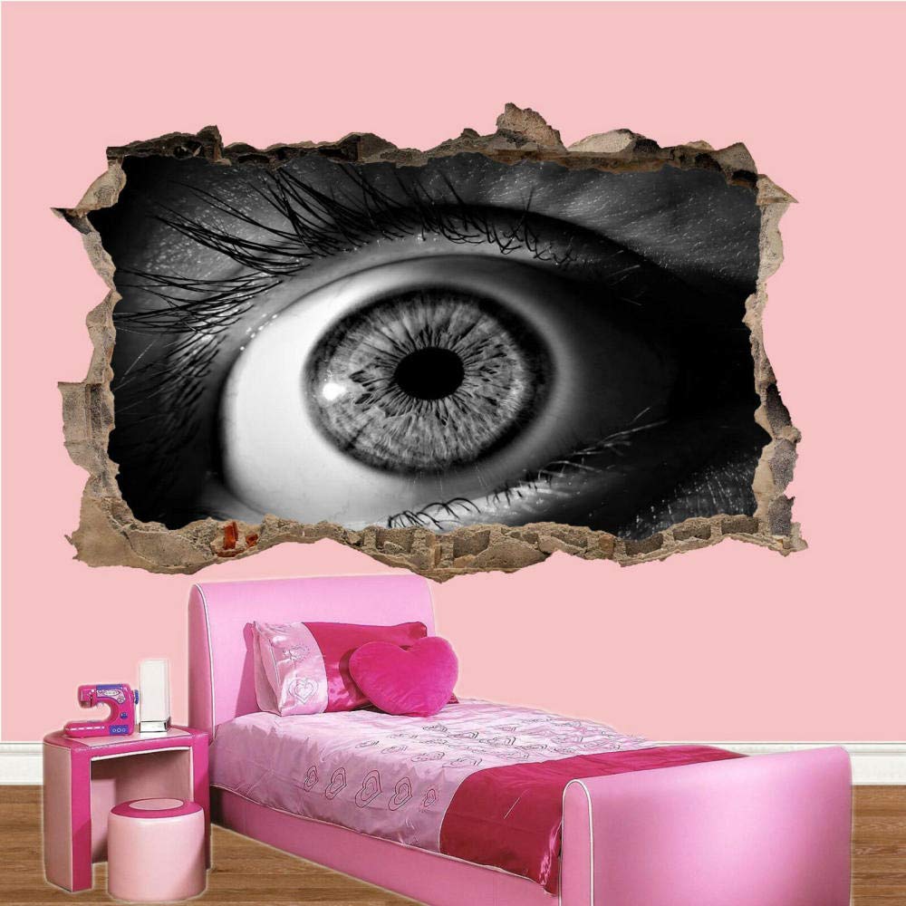 Peel and Stick Vinyl Stickers,Close-Up Husuper Eye Wall Stickers 3D Mural Room Shop Decoration-50CMx70CM