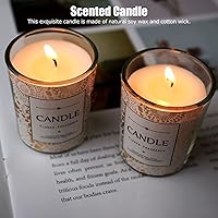 Vista 2 de Vela perfumada, vela perfumada de vainilla de aromaterapia con largo tiempo de combustión, vela relajante y calmante para mujeres, cumpleaños, San