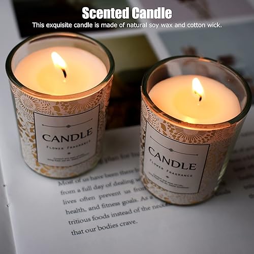 Miniatura 2 de Vela perfumada, vela perfumada de vainilla de aromaterapia con largo tiempo de combustión, vela relajante y calmante para mujeres, cumpleaños, San